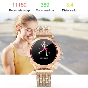 2020 Minunat Ceas Inteligent Femei IP68 Impermeabil Rata de Inima BP FacebookMessage & Memento Apel LW10 Smartwatch Connect Android IOS