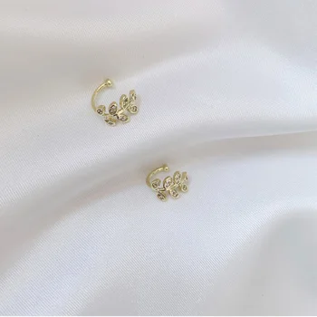 2020 Moda Foita De Aur Clip Cercei Pentru Femeile Fără Piercing Puck Rock Vintage Cristal Ureche Bantă Fete Bijuterie, Cadouri De
