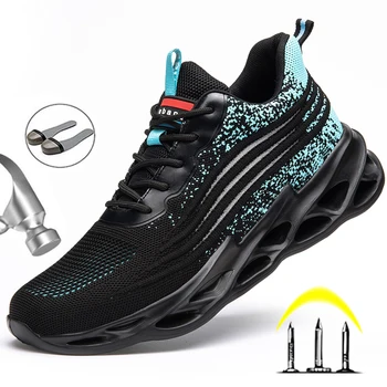 2020 Moda Steel Toe Pantofi Pentru Protectia Muncii Incaltaminte Barbati Muncă Adidași Bărbați Ghete Anti-Zdrobitor De Construcții Industriale Pantofi De Lucru