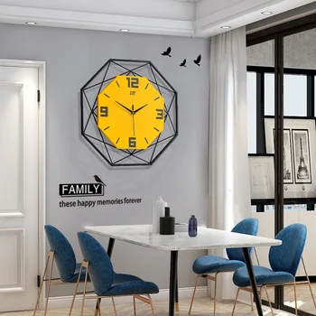2020 Nordic moda ceas de ceas de perete camera de zi creative ceas de uz casnic din metal decor cuarț ceas digital, ceas de perete