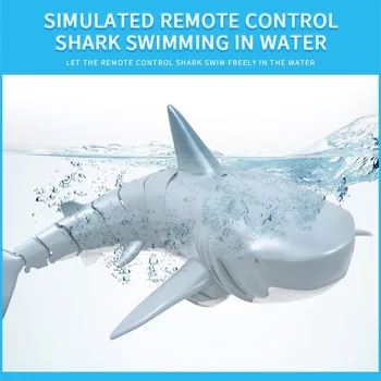 2020 Nou de 2.4 G Control de la Distanță Shark Spray cu Apa de Jucarie Impermeabil RC Animale Trucuri Pe Patru Modalitate de Baie, Piscină Jucarii USB