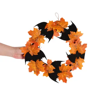 2020 Nou Decor de Halloween Liliac Coroană de flori Pandantiv Geam Usa Perdeaua de Frunze de Arțar Ghirlanda Halloween Decor pentru Acasă Consumabile Partid