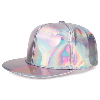 2020 noua moda hip hop șapcă de baseball de culoare curcubeu decolorarea snapback capace din piele rezistent la apa cu laser palarie unisex Hip-hop pălării