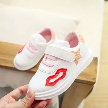 2020 Primavara Toamna Stil Nou 1-copil de 12 Copii în vârstă de Pantofi Baieti Sport Pantofi Fete Pantofi de Agrement Fund Moale Pantofi Albi Maree
