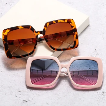 2020 Vintage ochelari Pătrați Supradimensionat ochelari de Soare pentru Femei Brand de moda designer de Mare cadru Gradient de Lentile de ochelari de Soare Femei