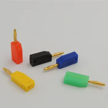 20buc 5 culoare Placat cu Aur 2mm care pot fi stivuite Banana Mufă Jack de sex Masculin Adaptor conector pentru difuzor Audio Cablu