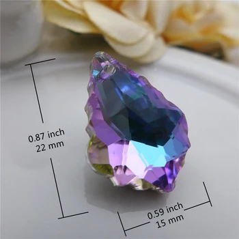 22mm cristal cercel de farmece violet frunze de arțar Formă stras colier brățară DIY accesorii bijuterii constatările 50pcs
