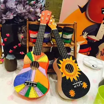 23 Inch Ukulele DIY Kit Concert Hawaii Chitara pentru Manopera de Pictura Părinți-copil Campanie Ukulele