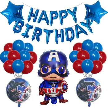 26pcs/set super-Erou Baloane Set Spider Fier de Desene animate Omul Balon Folie Happy Birthday Party Decor Aer Globos Copii Jucarii Cadou