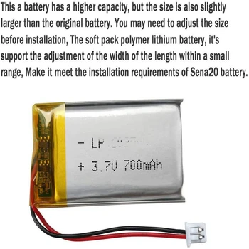 3.7 v 700mAh Baterie cu Litiu Pachet Înlocuire Sena 20 EVO Motocicleta Bluetooth Marshall Căști fără Fir Nu Compatibil cu