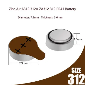30pcs Rayovac Performanțe de VÂRF auditiv Baterie Zinc-Aer 1.4 V A312 312A ZA312 E312 PR41 Baterii pentru aparat auditiv Urechea de Îngrijire