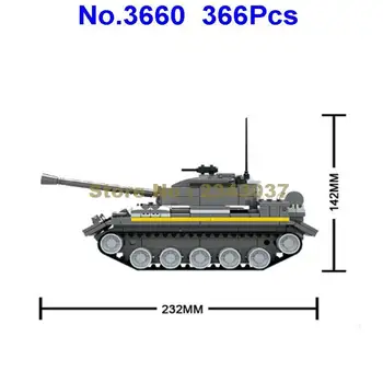 366pcs militare de tancuri grele vehicul blindat masina armata bloc 2 Jucărie