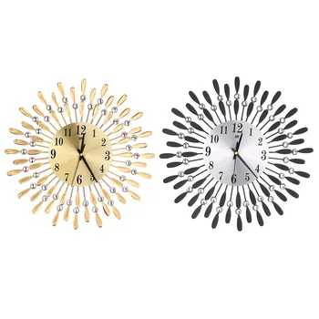3D de Mari dimensiuni Ceas de Perete Cristal Soare Stil Modern Tăcut Ceasuri pentru Camera de zi Office Home Decor MYDING