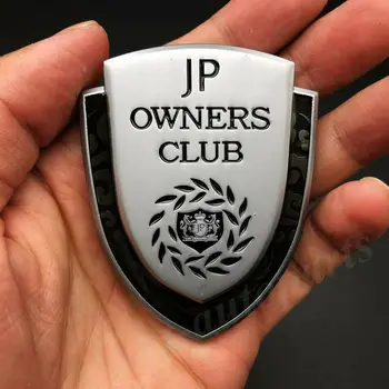 3D Metal Intersecția Produce JP PROPRIETARII CLUBULUI VIP JDM Masina Emblema, Insigna Decal Autocolant