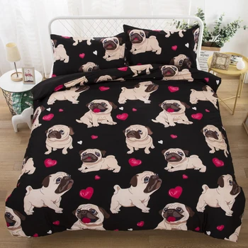 3pcs minunat shar pei câine set lenjerie de pat de acasă set de lenjerie de pat duvet cover set king Queen-size Quilt Capac Pernă Textile Acasă