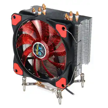 4 Heatpipe Cooler CPU Intel LGA 2011 12cm Fan de Răcire CPU RGB de Răcire Ventilator Cooler de PC Liniștită Radiator Radiator Rosu