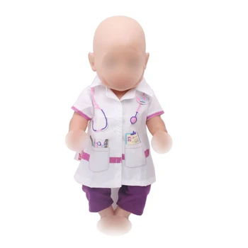 43 cm păpuși-copii, haine nou-născut Medicul costum de afaceri purta chirurgicale uniforme jucarii pentru Copii se potrivesc American de 18 inch Fete papusa f266,