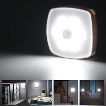4buc/lot PIR Senzor de Mișcare Condus Lumina de Noapte Scara Culoar Toaletă Bucatarie de Perete cu Inducție Lampa de Noapte de Mare sensibilitate în Interiorul Lămpii