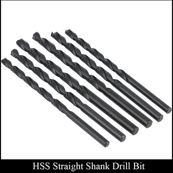 5.6 5.7 mm mm 5,8 mm 5.9 mm 6mm Metal Lemn AL Instrument de Putere de Mare Viteză din Oțel HSS Negru Terminat Spirala Direct Shank Twist Drill Bit