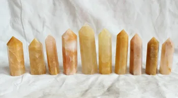 5 Bucati Naturale Galben Cristal de Cuart Cherry Piatra Puncte Obelisc Turn de Lustruit Vindecare China , cristais de quartzo