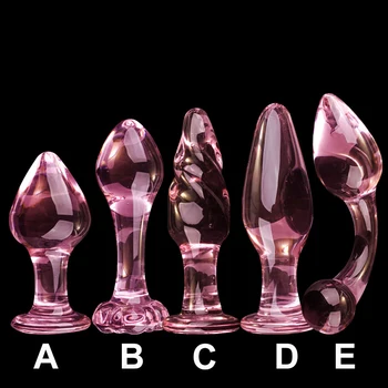 5 Stil de Cristal Fundul Prize Set Sticlă Pyrex Anal Dildo Mingea Șirag de mărgele Penis Fals Masturbarea femeilor Jucărie Sexuală pentru Adulți Femei Bărbați Gay