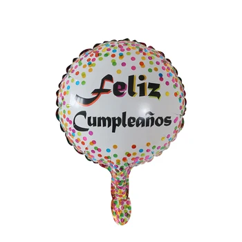 50/100buc 10inch Feliz Cumpleanos spaniolă la mulți ani Baloane Rotunde Mylar Balon Folie Happy Birthday Party Decor Aer Globos
