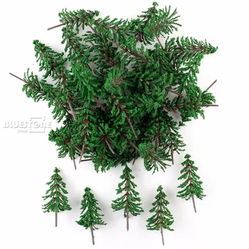 50 x Verde Copaci de Cedru Model Pin pentru Parcul Feroviar Peisaj HO N Scară 10cm