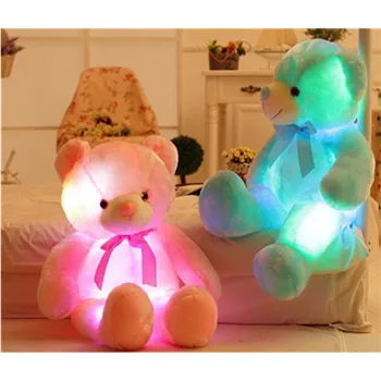 50cm Creative LED-Ursuleț de Pluș Animale de Pluș Jucărie Colorat Stralucitoare Ursuleț de pluș Cadou de Crăciun pentru Copii