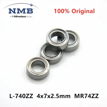 50pcs original Minebea NMB L-740ZZ 4x7x2.5mm MR74ZZ ABEC-5 viteza mare in miniatura deep groove ball bearing 4*7*2.5
