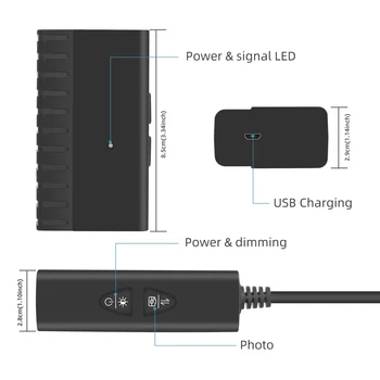 5MP HD Wireless Camera Endoscop 5.5 mm Obiectiv Cu Led 10M Greu de Cablu IP67 Industriale Inspecta Puncte Pentru Android iphone