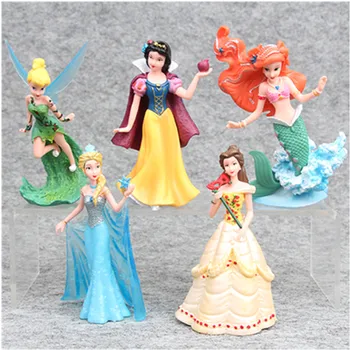5pcs Printese Disney Papusa Anime cifre PVC Acțiune Jucării Figura 10-12cm cadou jucarii pentru fete 2DS08