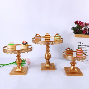 6Pcs AUR Suport Tort Cupcake Tava de Instrumente Gome Decor Masa cu deserturi Decorare Petrecere Furnizori de Nunta Display