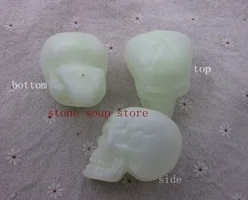 6pcs/lot Plastic Luminos Craniu Halloween Truc Jucărie Accesorii Mici suflare Cranii Diy Decorare