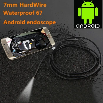 7mm Endoscop Usb Camera HardWire Cablu Detector Auto Endoscopio Boroscopio Kamera Endoscoop Otoscopio Telefon Android Borescope