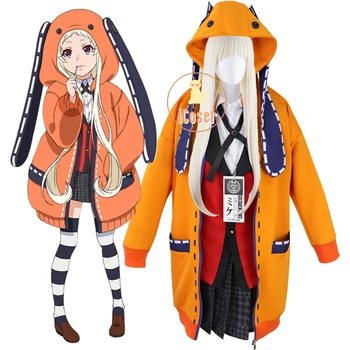 8 BUC Runa Yomotsuki Peruca Cosplay Costum Anime Kakegurui Fată Școală JK Uniformă Hanorac Kilari Jabami Yumeko Costum de Halloween pentru Femei