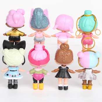 8PCS LOL Petrecere Surpriză Lols Păpuși Decor Tort Anime 9CM PVC Acțiune de Jucarie Figurine Copii Jucarii pentru Copii, Cadouri de Ziua de nastere L19