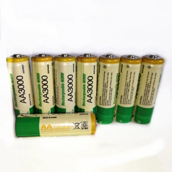 8pcs/lot 1.2 V AA baterie reîncărcabilă de mare putere de înaltă densitate 3000mAh AA reîncărcabile cu hidrură de nichel baterie