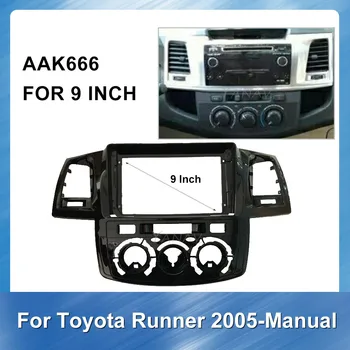 9 Inch radio Auto Fascia Trim Bezel Rama Pentru Toyota Runner 2005 Manual de Navigare GPS tabloul de Bord plastic ABS Panou