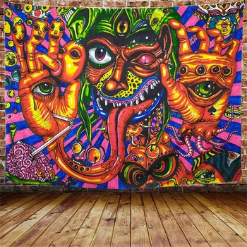 95*73cm 150*130cm 200*150cm Moda Moderne Psychedlic Mandala Tapiserie Hippie Cameră Agățat de Perete Decor Pătură Art Decor Acasă
