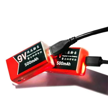 9V 1000mAh Lipo USB Baterie 500mah baterie Reîncărcabilă USB Micro 9V Baterii Lipo Pentru microfon Chitara EQ Alarma de Fum Jucărie RC Celule