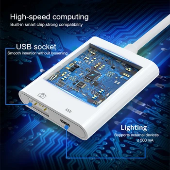 Adaptor OTG Pentru Lightning la USB Camera Adaptor Cablu OTG Pentru iPad iPhone Cu Portul de Încărcare Date Converter Pentru U Disc Tastatura