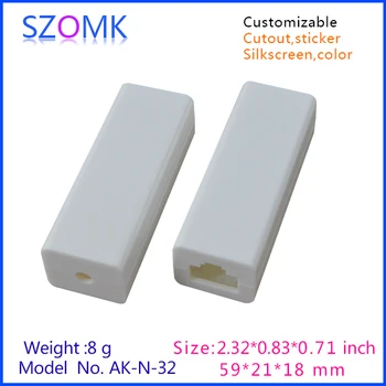 Alb de plastic mic USB wireless cutii de evacuare pentru PCB (4 buc) 59*21*18mm electronice pcb distribuție cabina, mini usb, cutie