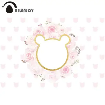 Allenjoy Mouse-Ul Fotografice Fundaluri Roz Floral De Ziua De Nastere Copil Nou-Născut Duș Decor Petrecere Printesa Fondul Photophone