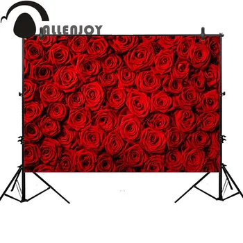 Allenjoy trandafir roșu fundal pentru studio foto flori de nunta Îndrăgostiților fundal photophone photobooth foto profesionale prop
