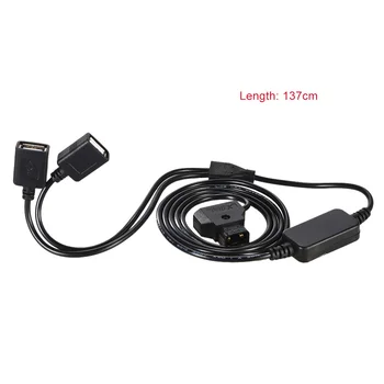 Andoer D-Atingeți 2 Pini Conector tată pentru a Două Femei USB Cablu de Alimentare Cablu pentru Samsung Sony Telefon Mobil 137cm în Lungime