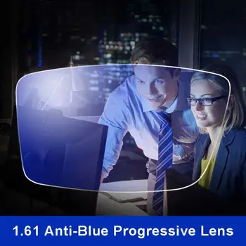 Anti-Blue Ray Obiectiv 1.61 Formă Liberă Progresivă baza de Prescriptie medicala Ochelari Lentile Optice Dincolo UV Lentile Pentru Protectia Ochilor