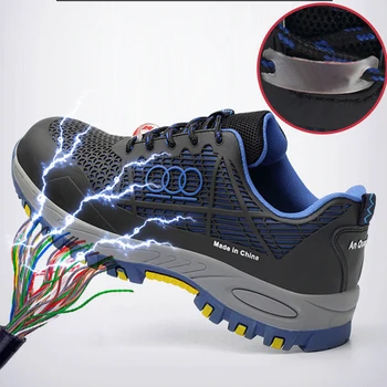 Anti-Static 6Kv Siguranță Pantofi pentru Bărbați din Oțel Toe Pantofi de Lucru Adidași Indestructibil Industriale Pantofi de Lucru de Siguranță Cizme Cizme de Lucru