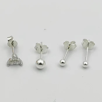 Argint 925 floare zircon cercel minge mică ureche stud Helix Piercing Bijuterii 4buc/Set