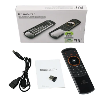 Autentic Rii mini i25 2.4 GHz Wireless Tastatură rusă Zbor Air Mouse Ergonomic Controler de la Distanță pentru Tableta PC Android TV Box
