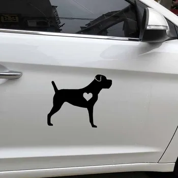 Autocolant auto Personalizate din PVC Decal Decor Cane Corso Lil Inima Netăiat Câine Accesorii Auto Autocolant Negru/Alb, 14cm*13cm